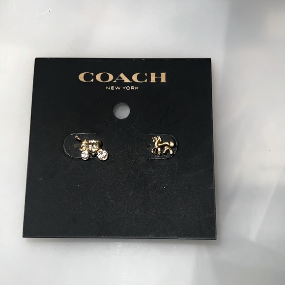 Coach Horse and Carriage earrings - Picture 1 of 4